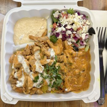 ShaQ - Half & half platter - butter chicken & chicken shawarma - Falafel Near Me - Santa Clara, California