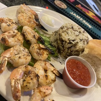 City Limits Bar & Grill - Skewered Shrimp with rice. - American Near Me - Colby, Kansas City Limits Bar & Grill - Skewered Shrimp with rice. - American Near Me - Colby, Kansas