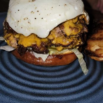 Copper Spoon - House of Tallow Burger (Triple Patty with Egg) - American Near Me - Fort Wayne, Indiana