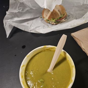 Hannah's Bretzel - Chicken Marisol & Pea soup - Sandwiches Near Me - Chicago, Illinois Hannah's Bretzel - Chicken Marisol & Pea soup - Sandwiches Near Me - Chicago, Illinois