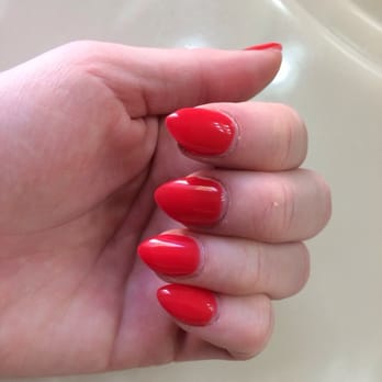 Island Nails & Spa - Square with point not almond long oval with small point. See the index nail how it's very over filed and a sore from it! Ouch! - Nail Salons Near Me - Gilbert, Arizona Island Nails & Spa - Square with point not almond long oval with small point. See the index nail how it's very over filed and a sore from it! Ouch! - Nail Salons Near Me - Gilbert, Arizona