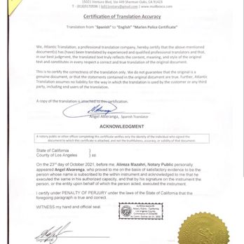 Atlantic Translation Service - This is a certified translation page The certification process of a translated document! - Notaries Near Me Atlantic Translation Service - This is a certified translation page The certification process of a translated document! - Notaries Near Me