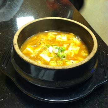 Da Rae BBQ Restaurant - Small miso tofu casserole (dan jang chigae) as part of the spicy pork combo - Korean Near Me - Fullerton, California Da Rae BBQ Restaurant - Small miso tofu casserole (dan jang chigae) as part of the spicy pork combo - Korean Near Me - Fullerton, California