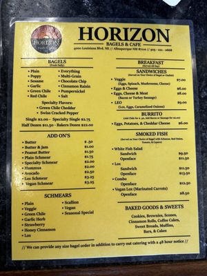 Menu photo 8 Horizon Bagels & Cafe Albuquerque, NM Menu photo 8 Horizon Bagels & Cafe Albuquerque, NM