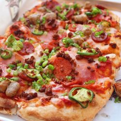 James Dean Sports Bar - Spicy Bastard pizza on Italian Crust!