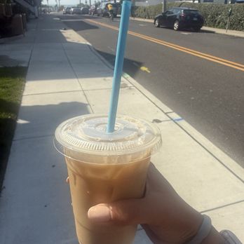 Magic Brain Cafe - Small iced coffee with English toffee syrup and Lactaid milk - Coffee & Tea Near Me - Cape May, New Jersey