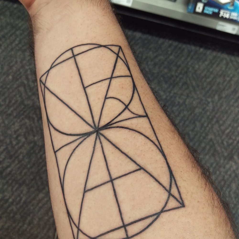 Devoted Ink - Alphanumeric monogram, expertly done by Andrew. - Tattoo Near Me - Temecula, California