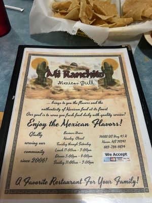 Menu photo 4 Mi Ranchito Macon, MS