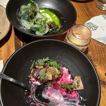 Intero Restaurant - Beet salad and cucumbers - Italian Near Me - Austin, Texas