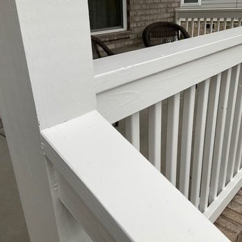 Sharpton Painting - Front porch had bleed through due to cheap paint job by contractor. This is the post result and it's beautiful. - Painters Near Me Sharpton Painting - Front porch had bleed through due to cheap paint job by contractor. This is the post result and it's beautiful. - Painters Near Me