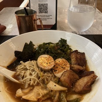 One Flew South - Collard Green Noodles - New American Near Me - Atlanta, Georgia