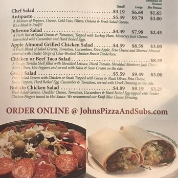 John's Pizza & Subs - Who puts a hard boiled egg in a Greek salad? I would like to know. There's a place in salads for eggs, and a Greek salad is not it. - Pizza Near Me - Tonawanda, New York