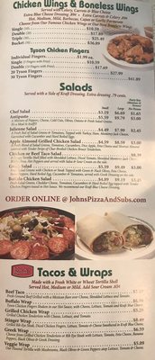 Menu photo 5 John's Pizza & Subs Tonawanda, NY