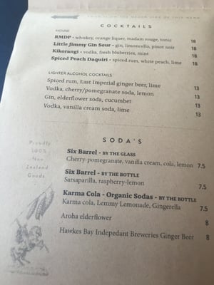 Menu photo 3 Little Jimmy Auckland, AUK