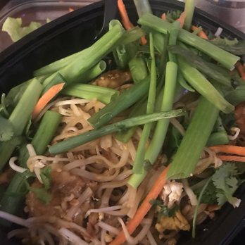 P.F. Chang's - Ordered pad Thai and there were 3 inch pieces of green onion raw carrots and no sauce. Dry noodles, raw vegetables and huge green onion - Asian Fusion Near Me - Baton Rouge, Louisiana P.F. Chang's - Ordered pad Thai and there were 3 inch pieces of green onion raw carrots and no sauce. Dry noodles, raw vegetables and huge green onion - Asian Fusion Near Me - Baton Rouge, Louisiana