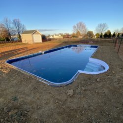 Sparkle Pools - Pool waiting on the deck.