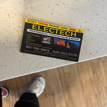 Electech - tony i need my tv pronto! - Electronics Repair Near Me - Moreno Valley, California