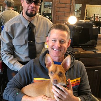 Tangiers Barbershop - Great times with our pal Dave and Rusty the pooch - Barbers Near Me - Costa Mesa, California Tangiers Barbershop - Great times with our pal Dave and Rusty the pooch - Barbers Near Me - Costa Mesa, California