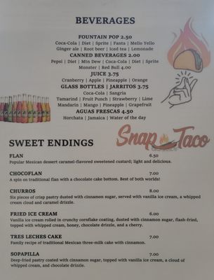 Menu photo 3 Snap Taco Orion Township, MI