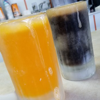 Stewart's Root Beer Drive-In - So ridiculously good in these ice frosted glasses! Stewart's Orange Cream and Rootbeer - Burgers Near Me - Franklin Park, New Jersey