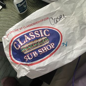 Classic Sub Shop - the bag from my last ever italian sub i got in the outpatient facility, had to bring it home to take a picture for the memories. - Sandwiches Near Me - Trenton, New Jersey Classic Sub Shop - the bag from my last ever italian sub i got in the outpatient facility, had to bring it home to take a picture for the memories. - Sandwiches Near Me - Trenton, New Jersey