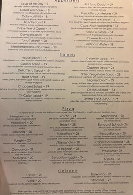 Menu photo 2 Della Terra Restaurant Los Angeles, CA
