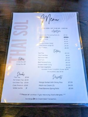Menu photo 3 Thai Sol El Paso, TX
