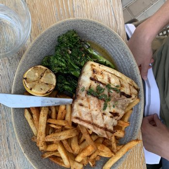 Pacific Catch - Sea bass, Miso-Butter Broccolini, Fries Seasoned - Seafood Near Me - Cupertino, California Pacific Catch - Sea bass, Miso-Butter Broccolini, Fries Seasoned - Seafood Near Me - Cupertino, California