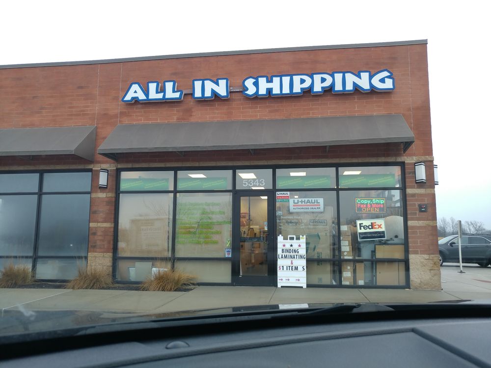 ALL IN SHIPPING Updated September 2024 5343 Belleville Crossing St