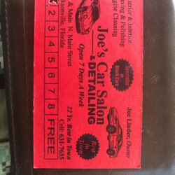 Joe's Car Wash - Open Mon-Sat, Sunday closed. 8 washes & 9th free! Can't beat that!
