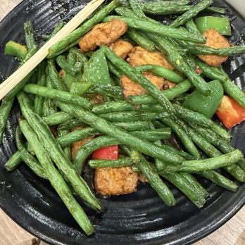 Happy Buddha Kitchen - Stir Fried Green Beans With Tofu/ Dậu Que Xào Tàu Hũ/四季豆炒豆腐 - Vegetarian Near Me - Temple City, California Happy Buddha Kitchen - Stir Fried Green Beans With Tofu/ Dậu Que Xào Tàu Hũ/四季豆炒豆腐 - Vegetarian Near Me - Temple City, California