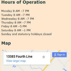 Black Creek Animal Hospital - Find Us info