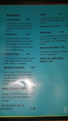 Menu photo 4 Corn Cafe Corn, OK