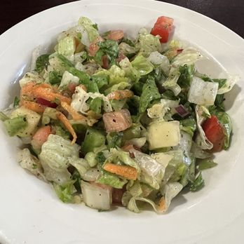 Fattoush Mediterranean Kitchen - Salad with House dressing - Mediterranean Near Me - Pantego, Texas
