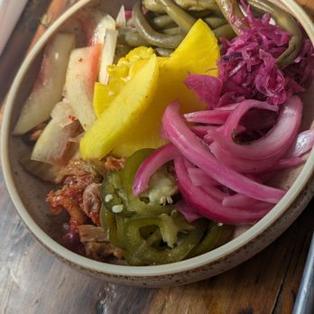 Spinning Bones - Pickles - not good - New American Near Me - Alameda, California Spinning Bones - Pickles - not good - New American Near Me - Alameda, California