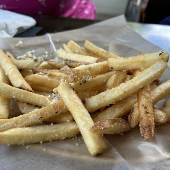 The Buckley Kitchen & Bar - Truffle fries- there were a lot more before taking this picture $11 - New American Near Me - Framingham, Massachusetts