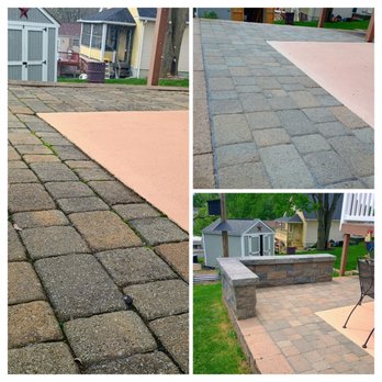Paver Saver - Pavers restored then we added a small seating wall - Pressure Washers Near Me Paver Saver - Pavers restored then we added a small seating wall - Pressure Washers Near Me