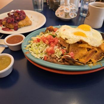 Pantry Restaurant - Chilaquiles! Eggs sunny side up. - Breakfast & Brunch Near Me - Santa Fe, New Mexico