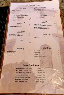 Menu photo 1 Mendocino Wine Bar Anaheim, CA Menu photo 1 Mendocino Wine Bar Anaheim, CA