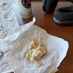 Jimmy John's - I got a turkey tom Togo on the app. I had it herb wrap.