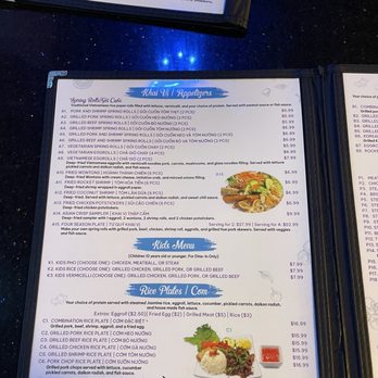 O Lien Kitchen - Menu Feb 2025 - Menus from a Vietnamese restaurant feature appetizers, kids' meals, and rice dishes, with prices and descriptions. - Vietnamese Near Me - Denver, Colorado