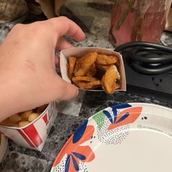 KFC - Burnt . Or old idk