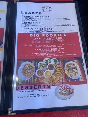Menu photo 4 Los Pookies Albuquerque, NM