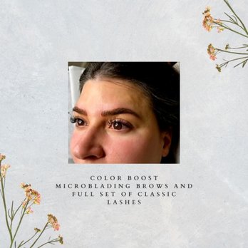 Rock Glam Lash Studio - Microblading brow color boost and full set of classic lashes - Eyelash Service Near Me - Durham, North Carolina