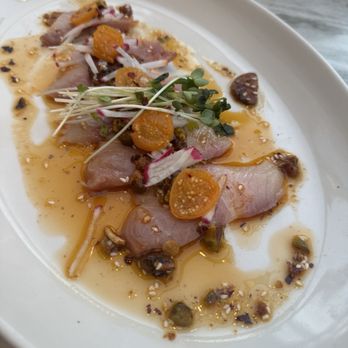 Pinyon - Yellow tail crudo - Mediterranean Near Me - Scottsdale, Arizona Pinyon - Yellow tail crudo - Mediterranean Near Me - Scottsdale, Arizona