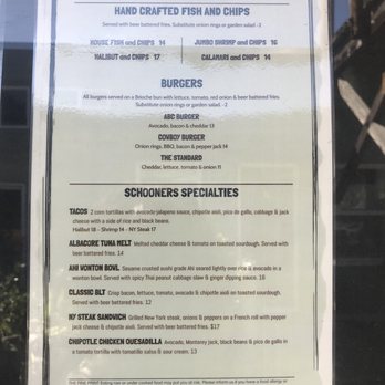 Schooners - Lunch menu - Seafood Near Me - Cayucos, California Schooners - Lunch menu - Seafood Near Me - Cayucos, California