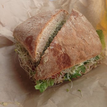 Peace Café - Hummus sandwich. Looks smaller than it really is. - Vegan Near Me - Honolulu, Hawaii Peace Café - Hummus sandwich. Looks smaller than it really is. - Vegan Near Me - Honolulu, Hawaii