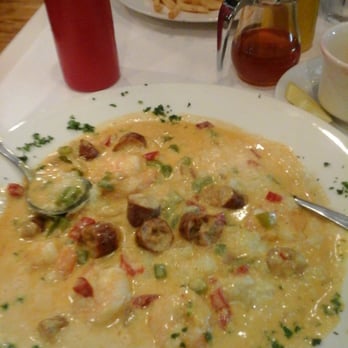 Hidden Manna Cafe - Shrimp and grits good, wasn't crazy about the sausage but overall good. - Breakfast & Brunch Near Me - Matteson, Illinois
