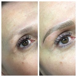 Luxxe Brow and Beauty Bar - Before and after microblading