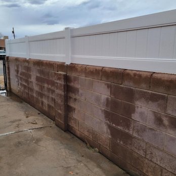 Southwest Vinyl - Block topper privacy fence - Fences & Gates Near Me - Albuquerque, New Mexico
